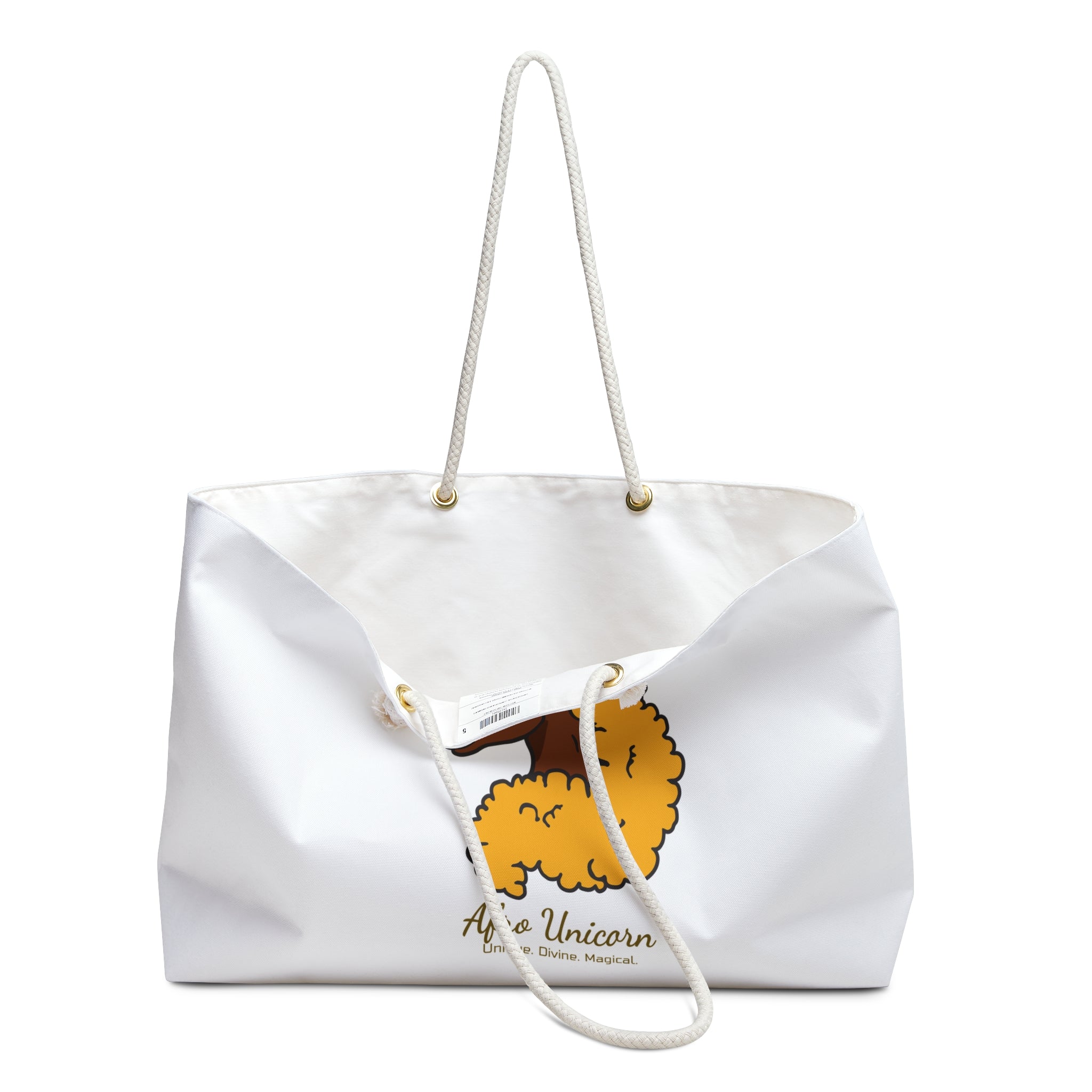 Afro Unicorn Weekender Bag - Royal Blue & Gold
