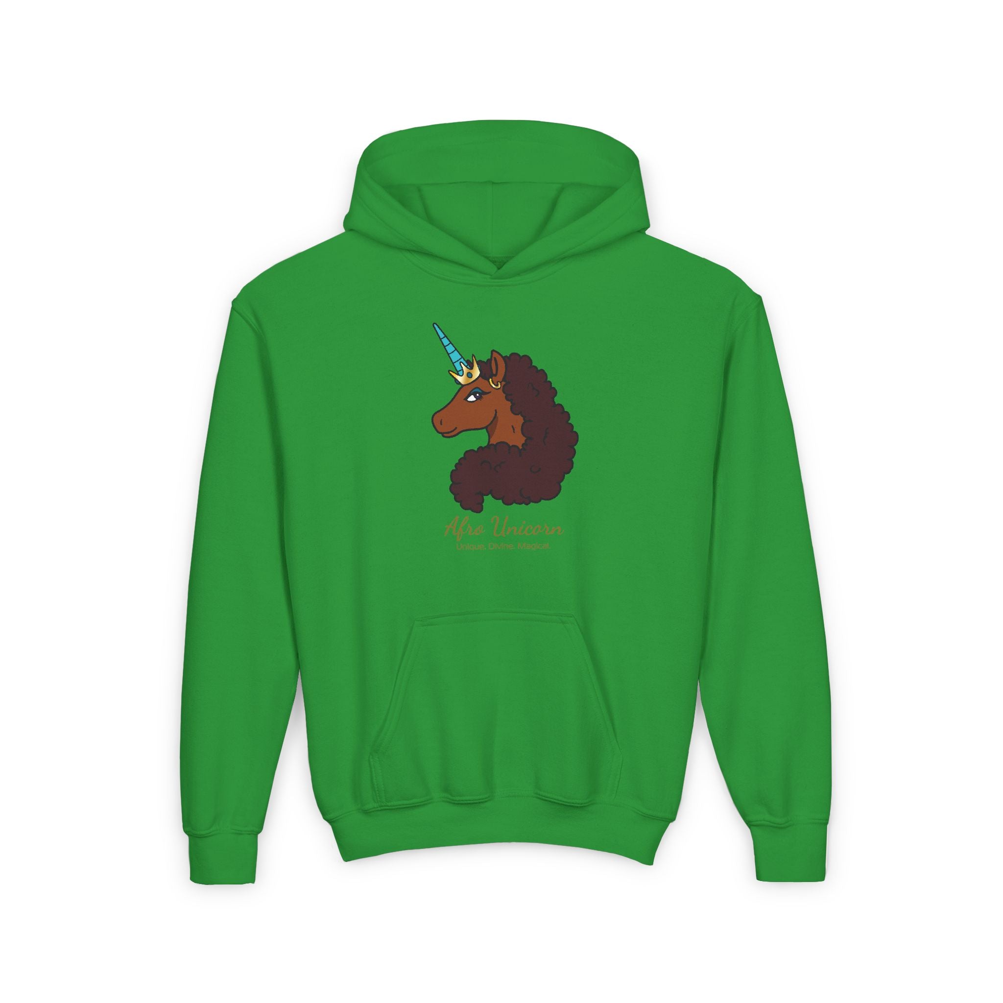 Youth Afro Unicorn Hoodie - Unique