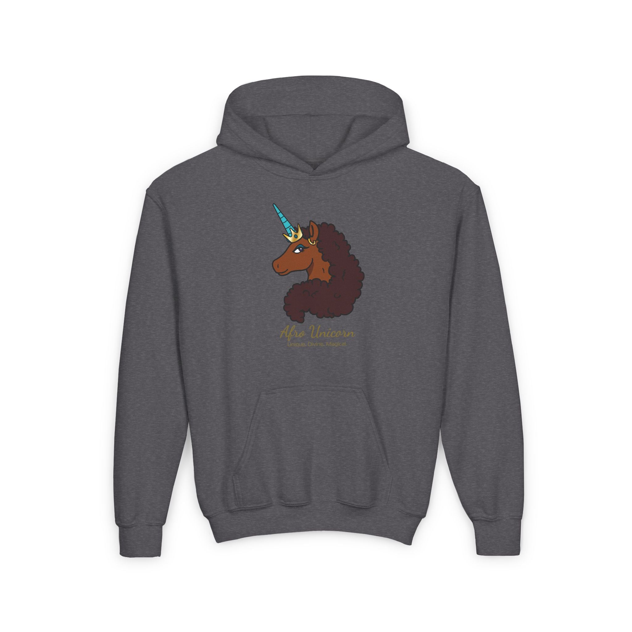 Youth Afro Unicorn Hoodie - Unique