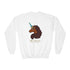 Youth Afro Unicorn Crewneck Sweatshirt - Unique