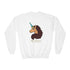 Youth Afro Unicorn Crewneck Sweatshirt - Divine