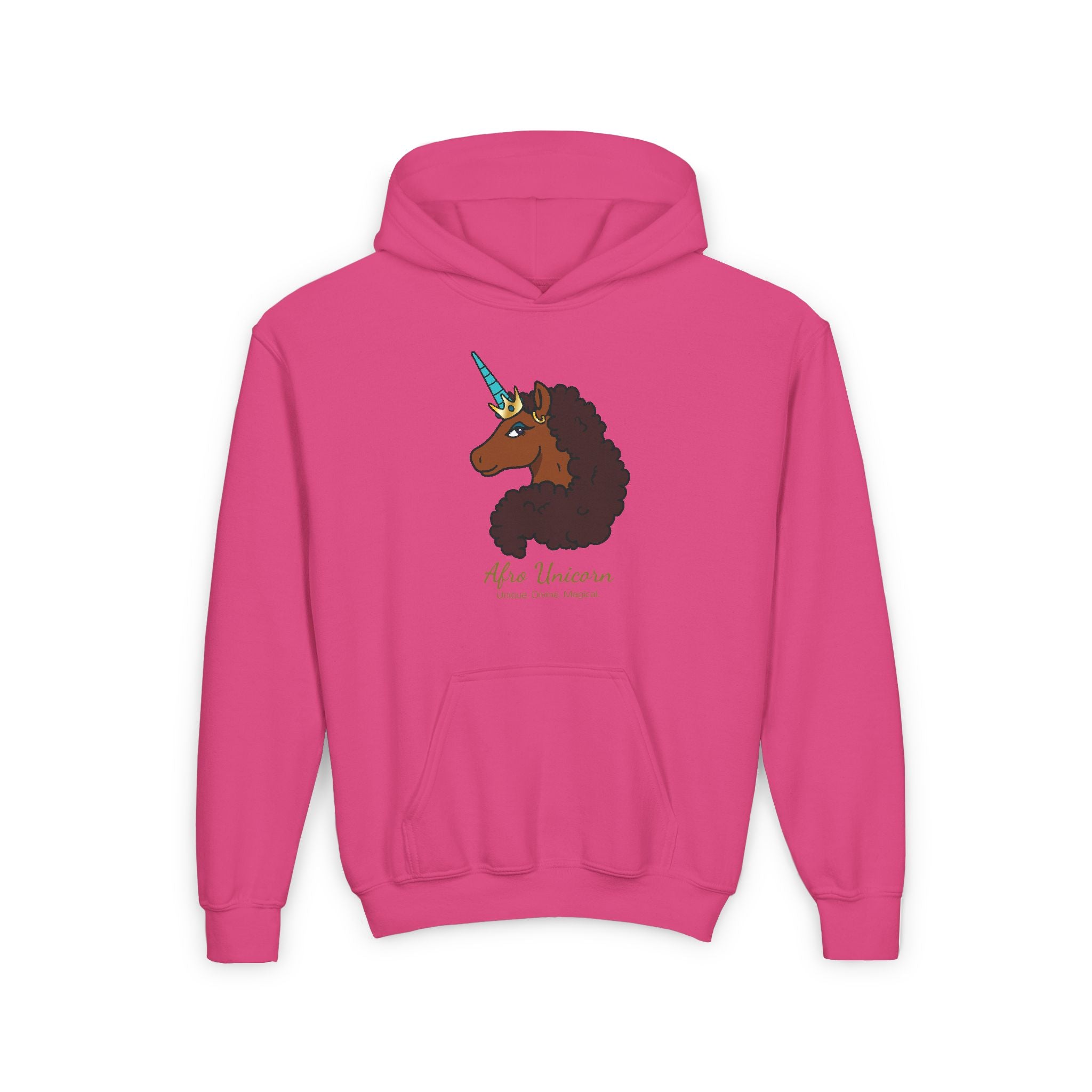 Youth Afro Unicorn Hoodie - Unique