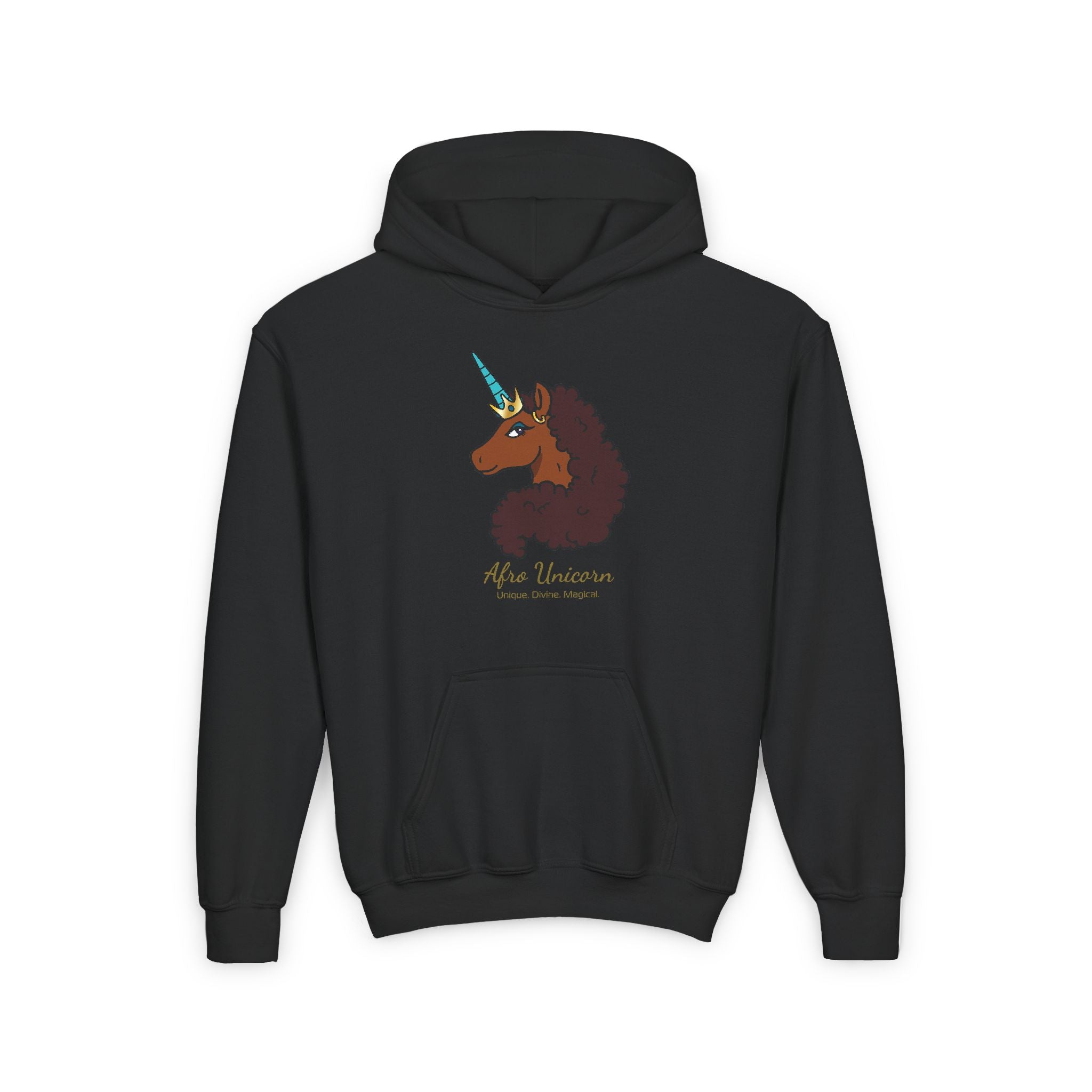 Youth Afro Unicorn Hoodie - Unique