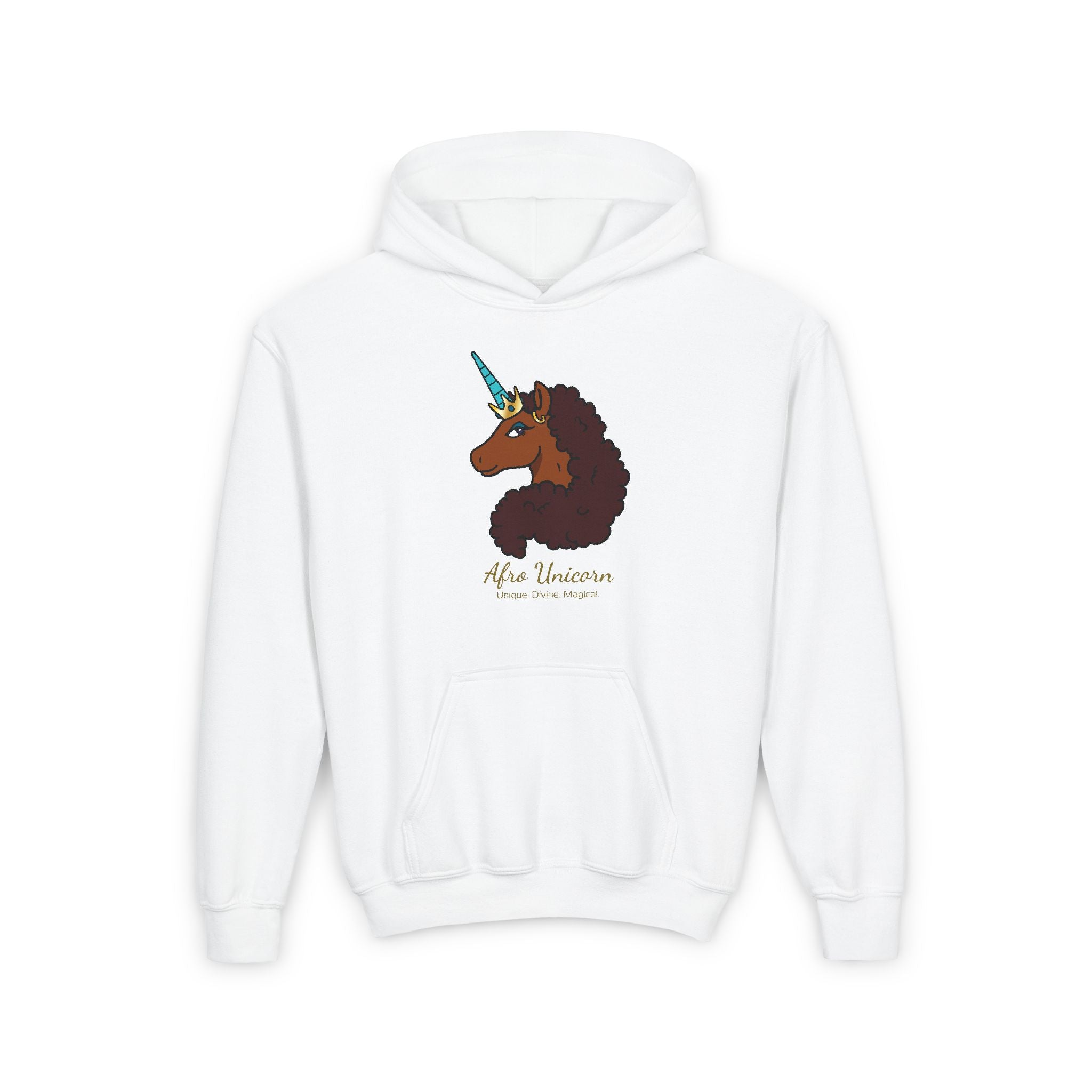 Youth Afro Unicorn Hoodie - Unique