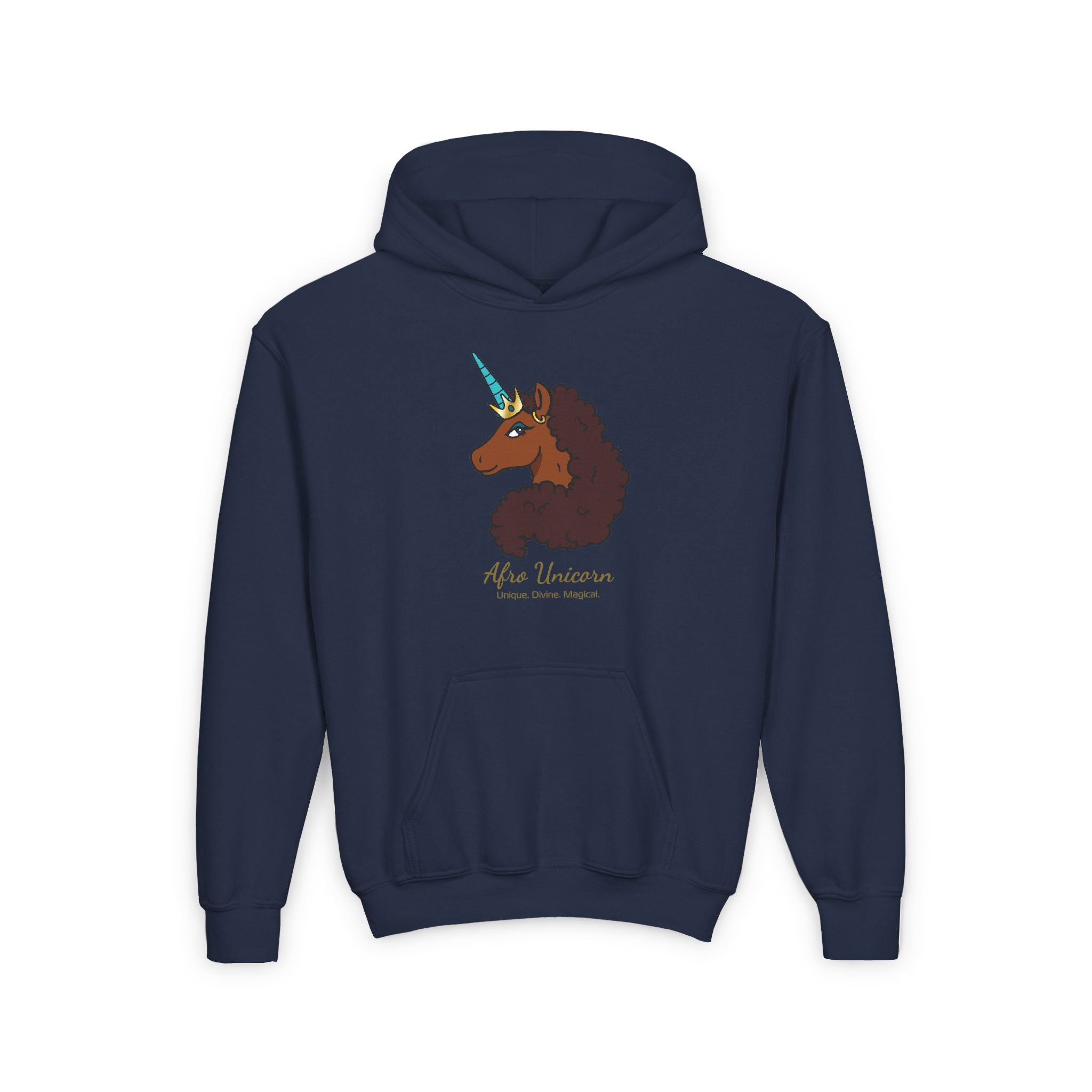 Youth Afro Unicorn Hoodie - Unique