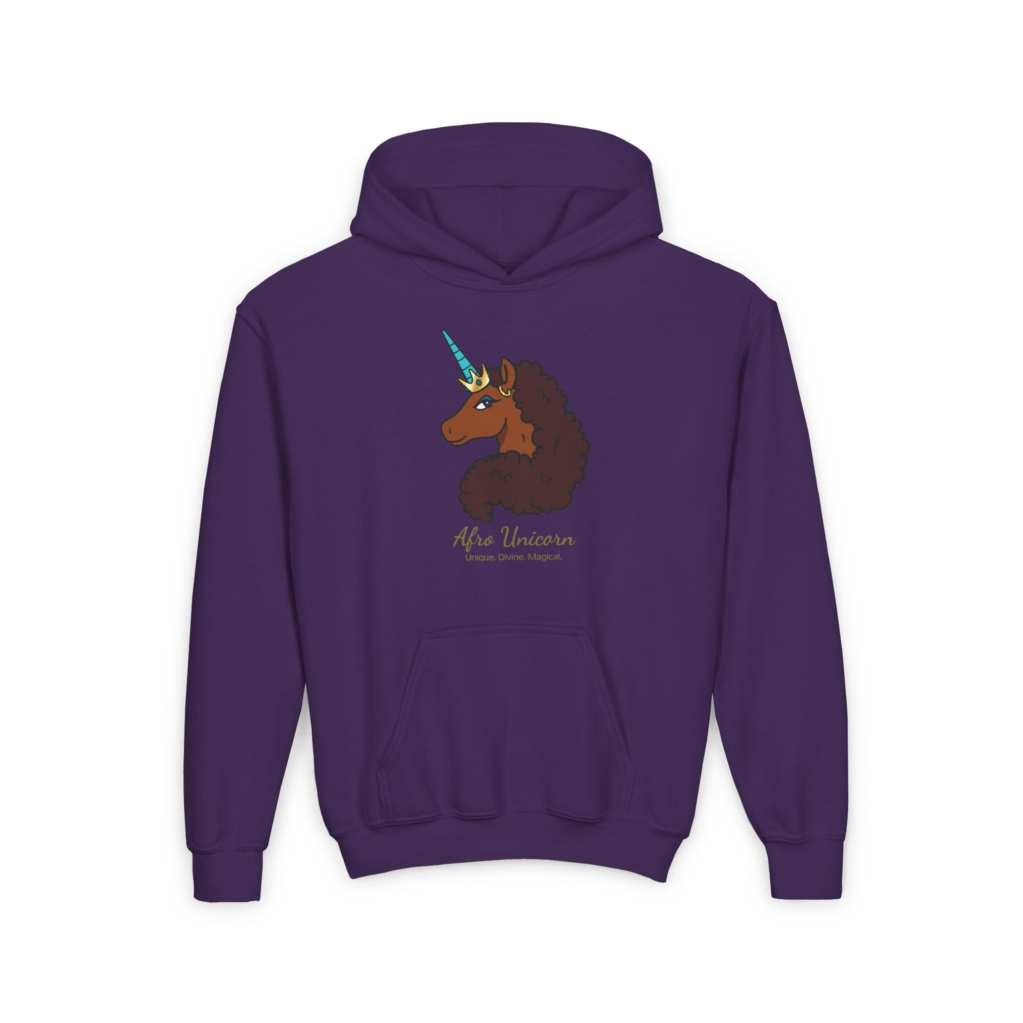 Youth Afro Unicorn Hoodie - Unique