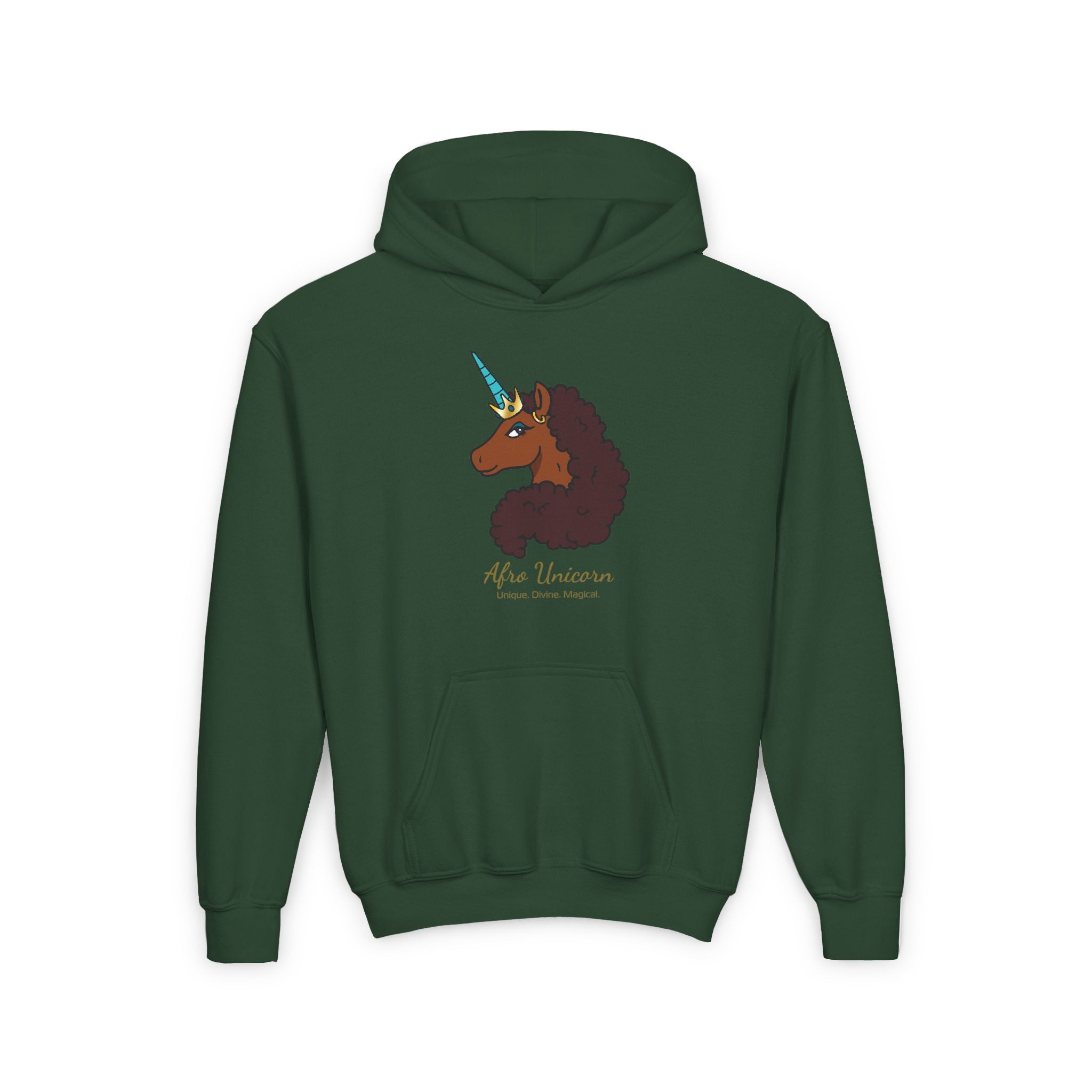Youth Afro Unicorn Hoodie - Unique