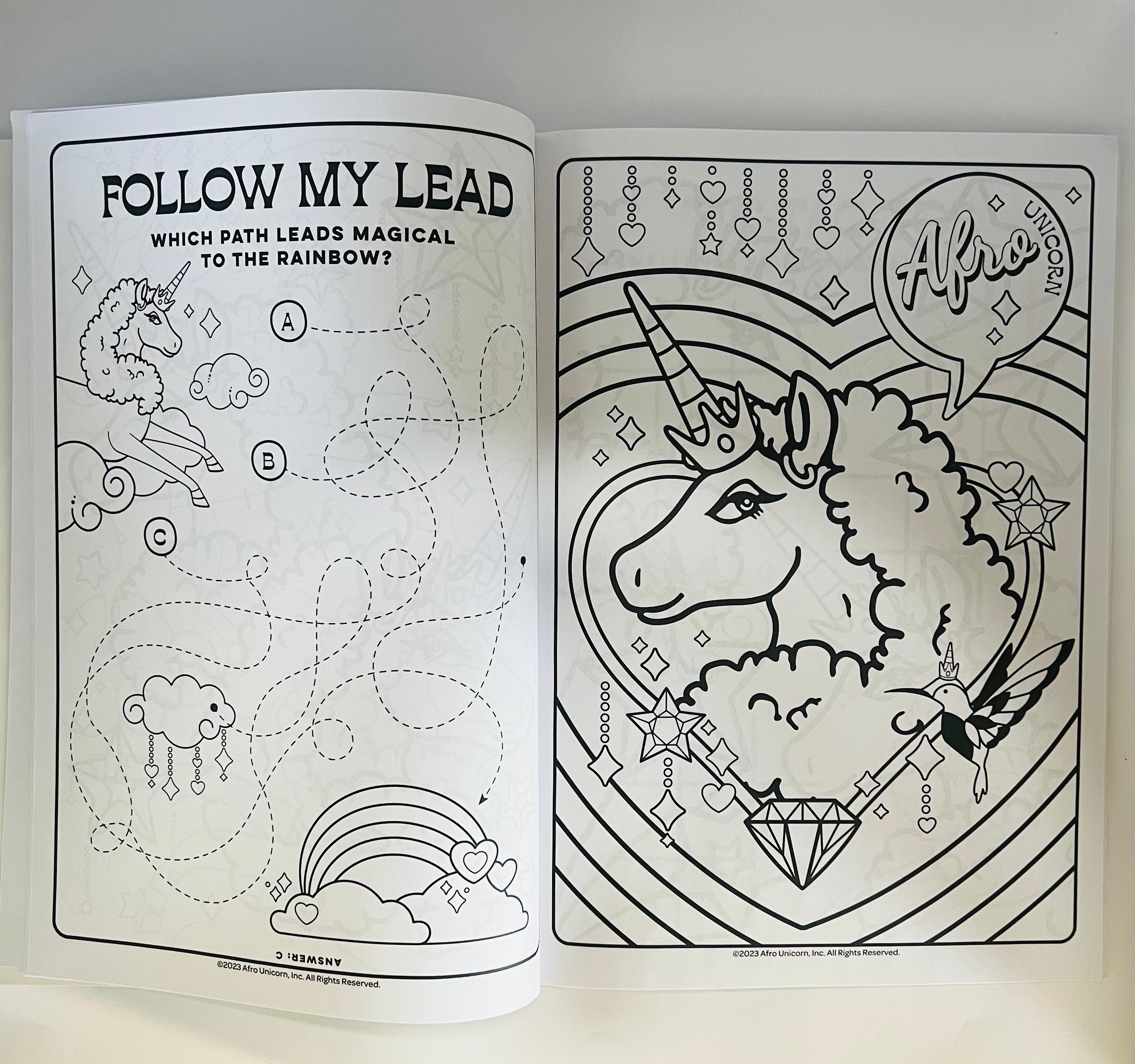 Afro Unicorn Activity Bundle