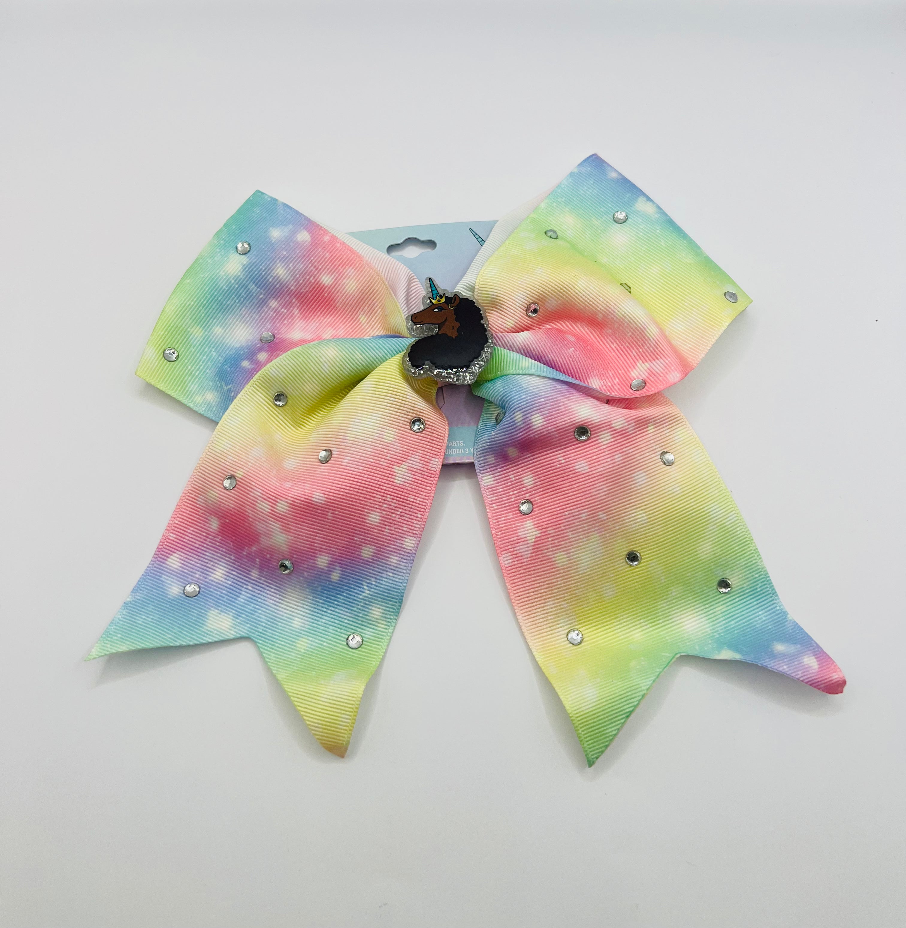 Afro Unicorn Ombré Sparkle Bow and Character Lip Gloss