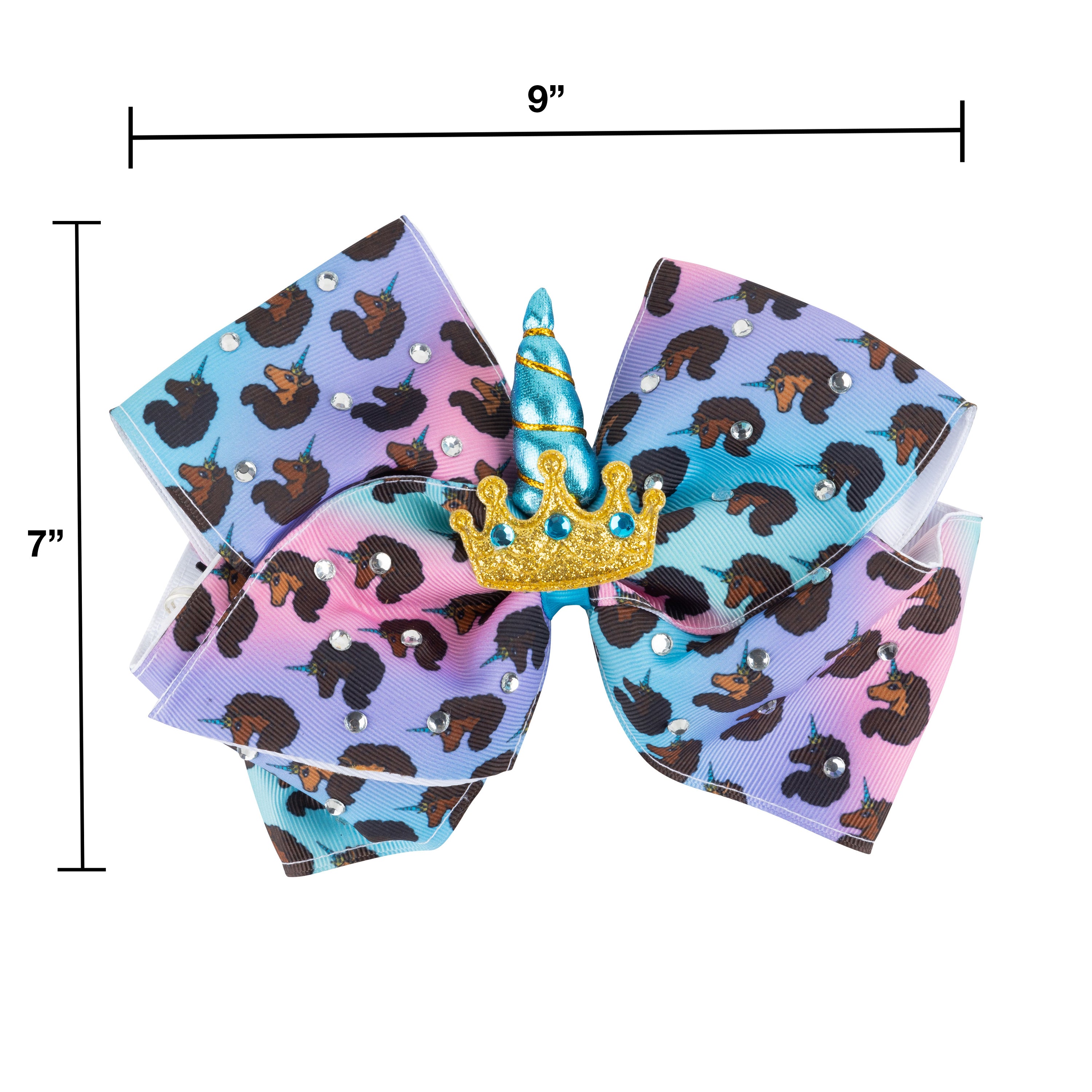 Afro Unicorn Light Up Bow & Plush Bundle