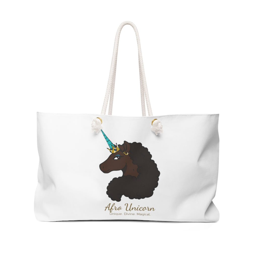 Afro Unicorn Weekender Bag - Mocha- Afro Unicorn
