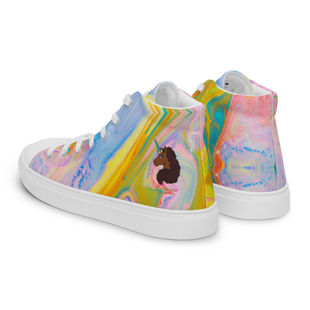 AU Tie Dye High Top Canvas Shoes