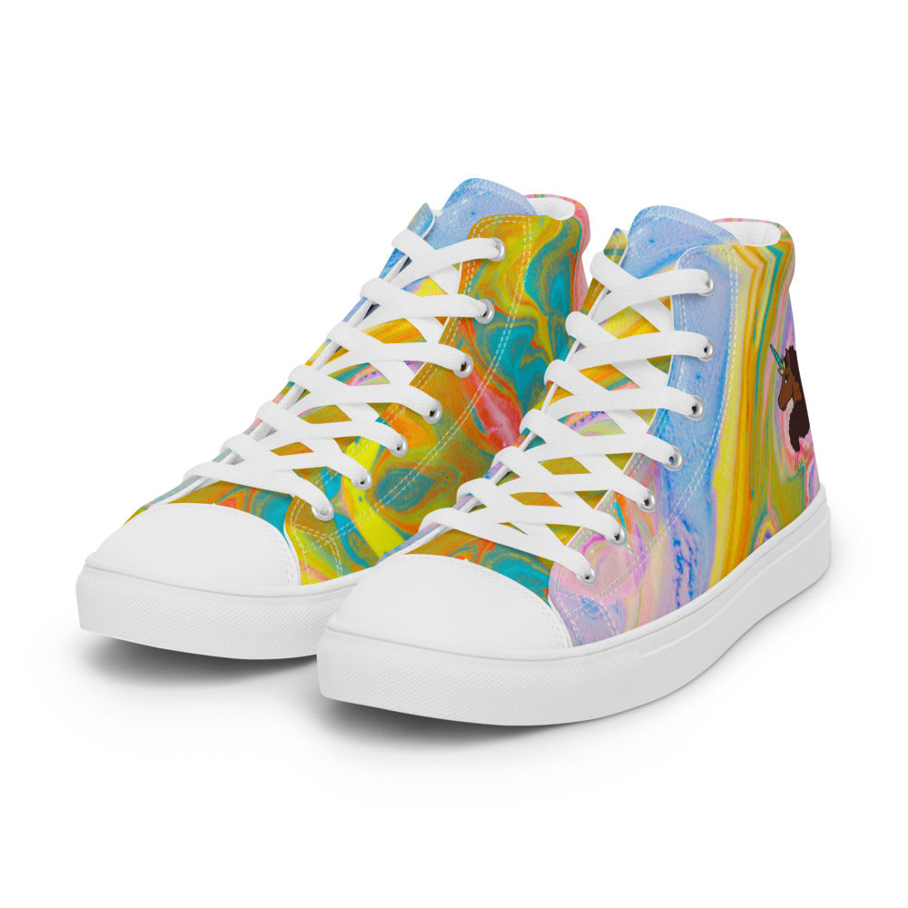 AU Tie Dye High Top Canvas Shoes