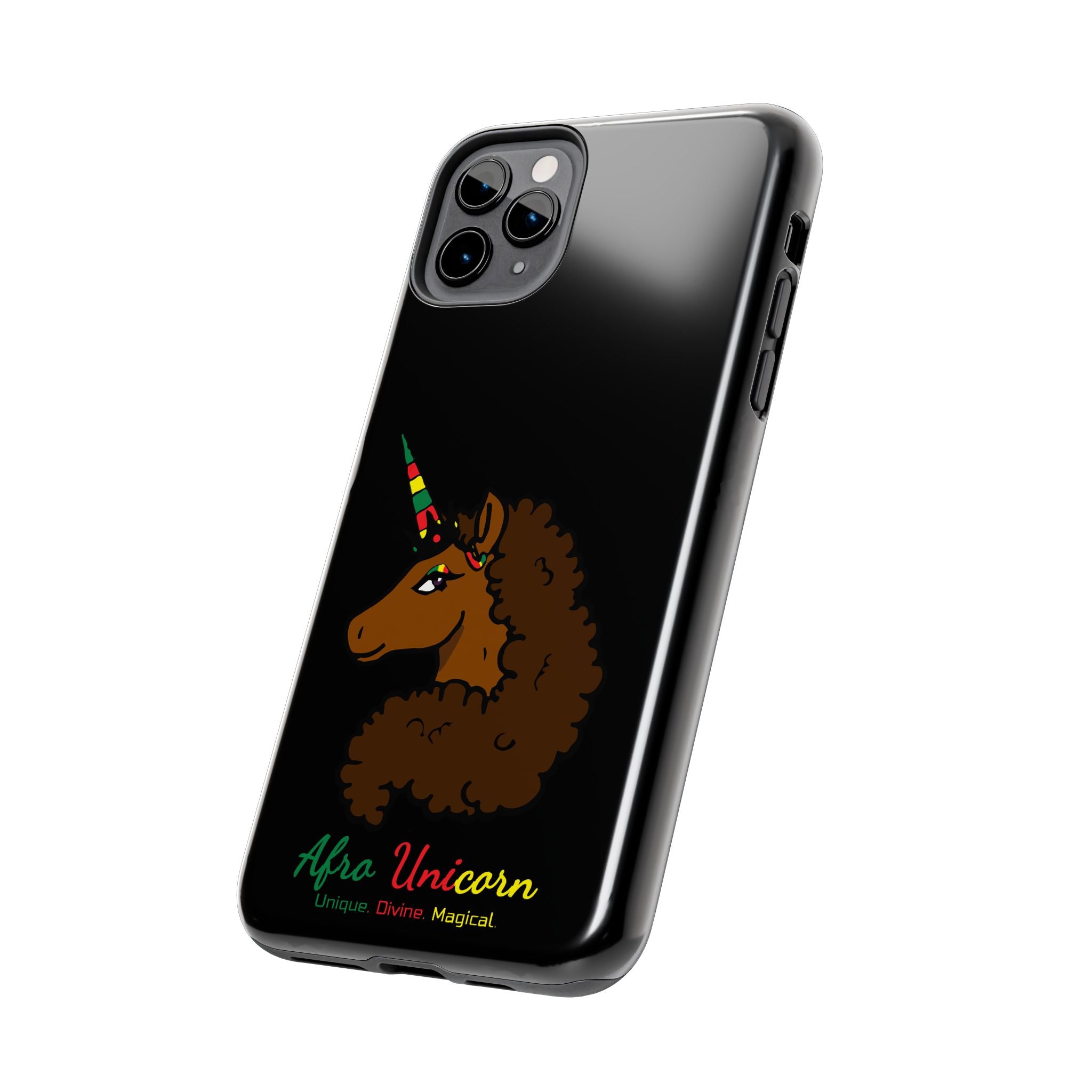 iPhone Case - Afro Unicorn Celebrate Black 365 Design