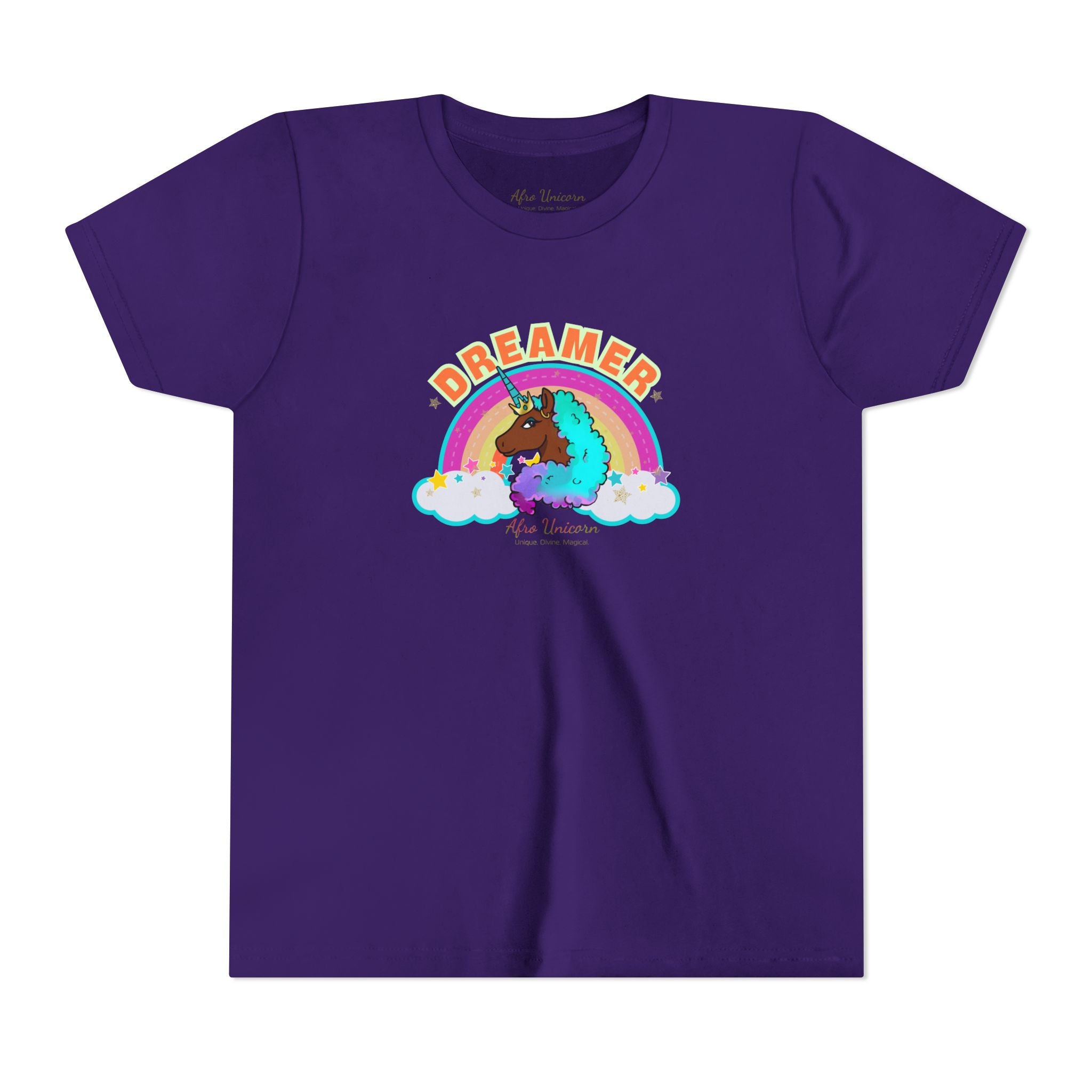 Youth Tee - Afro Unicorn Dreamer
