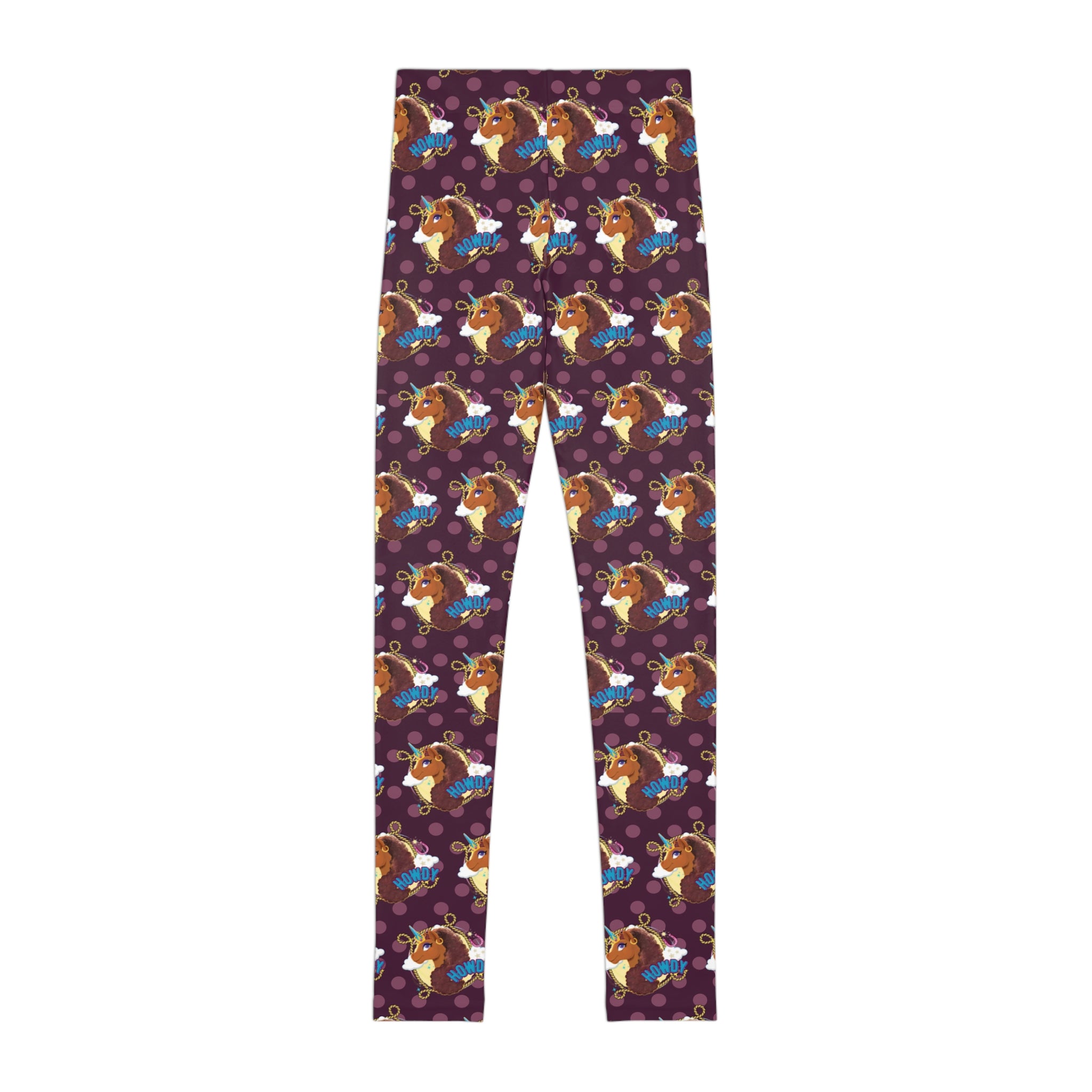 Afro Unicorn Howdy UNIQUE Youth Leggings
