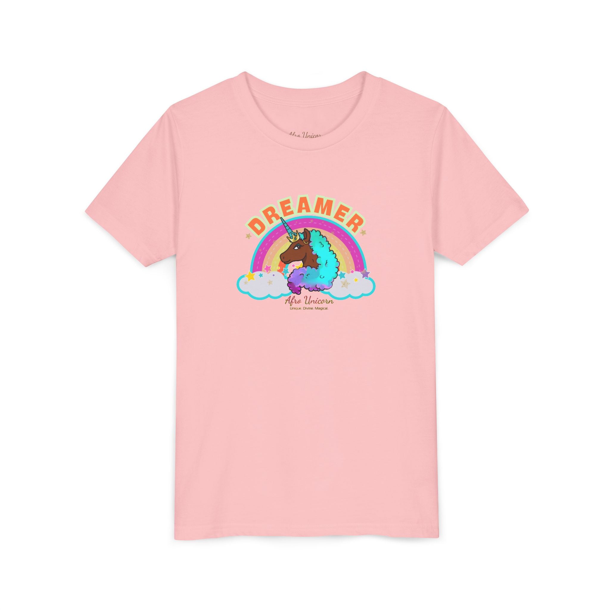 Youth Tee - Afro Unicorn Dreamer Back to School Collection Shirt