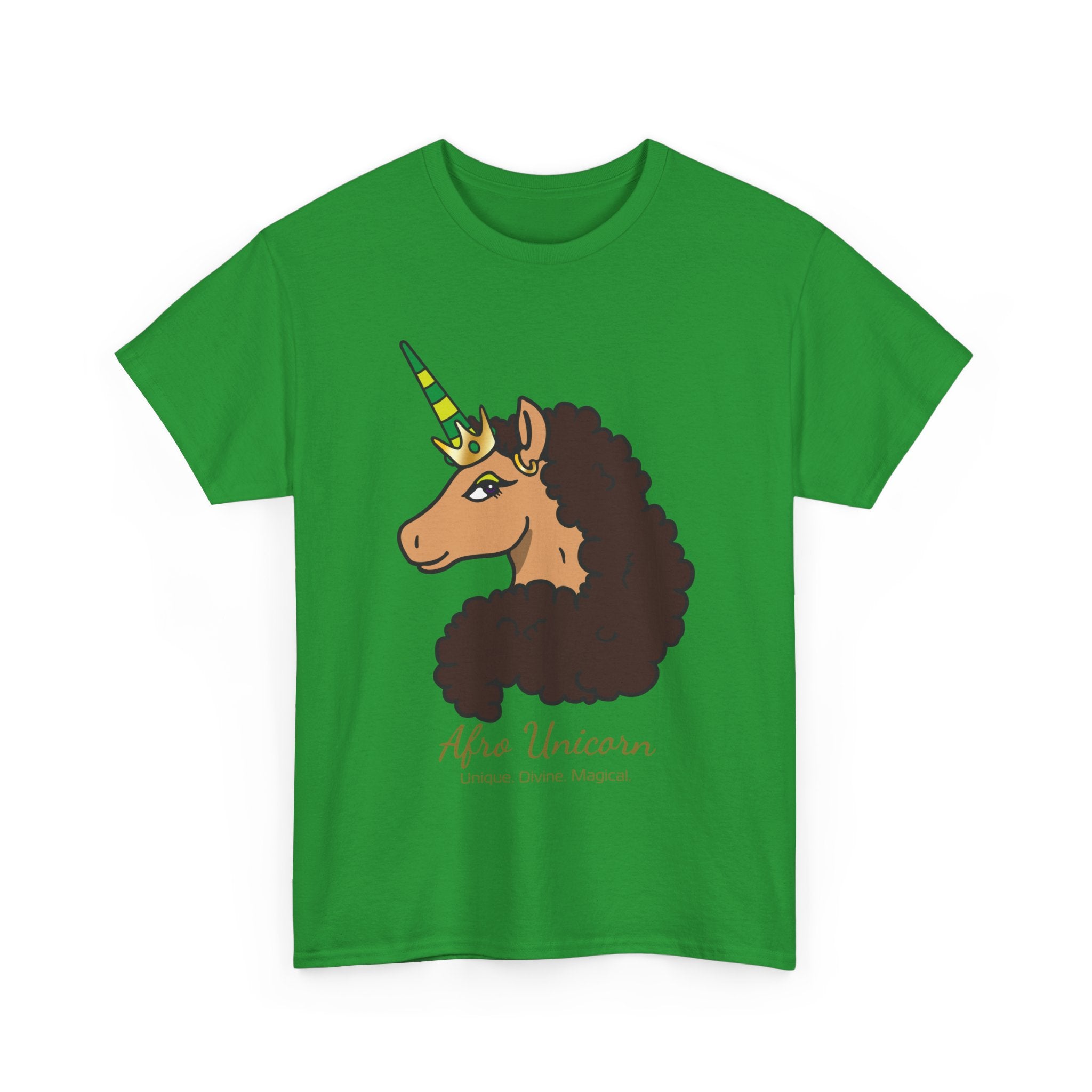 Feeling Lucky Afro Unicorn Adult Tee - Divine