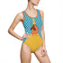 Women's Swimsuit - Afro Unicorn Summer Peach Design