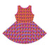 Girls' Sundress - Afro Unicorn Summer Dress in Vibrant Orange and Purple