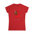 Afro Unicorn Crimson & Cream Women's Tee — Celebrate D9 Love