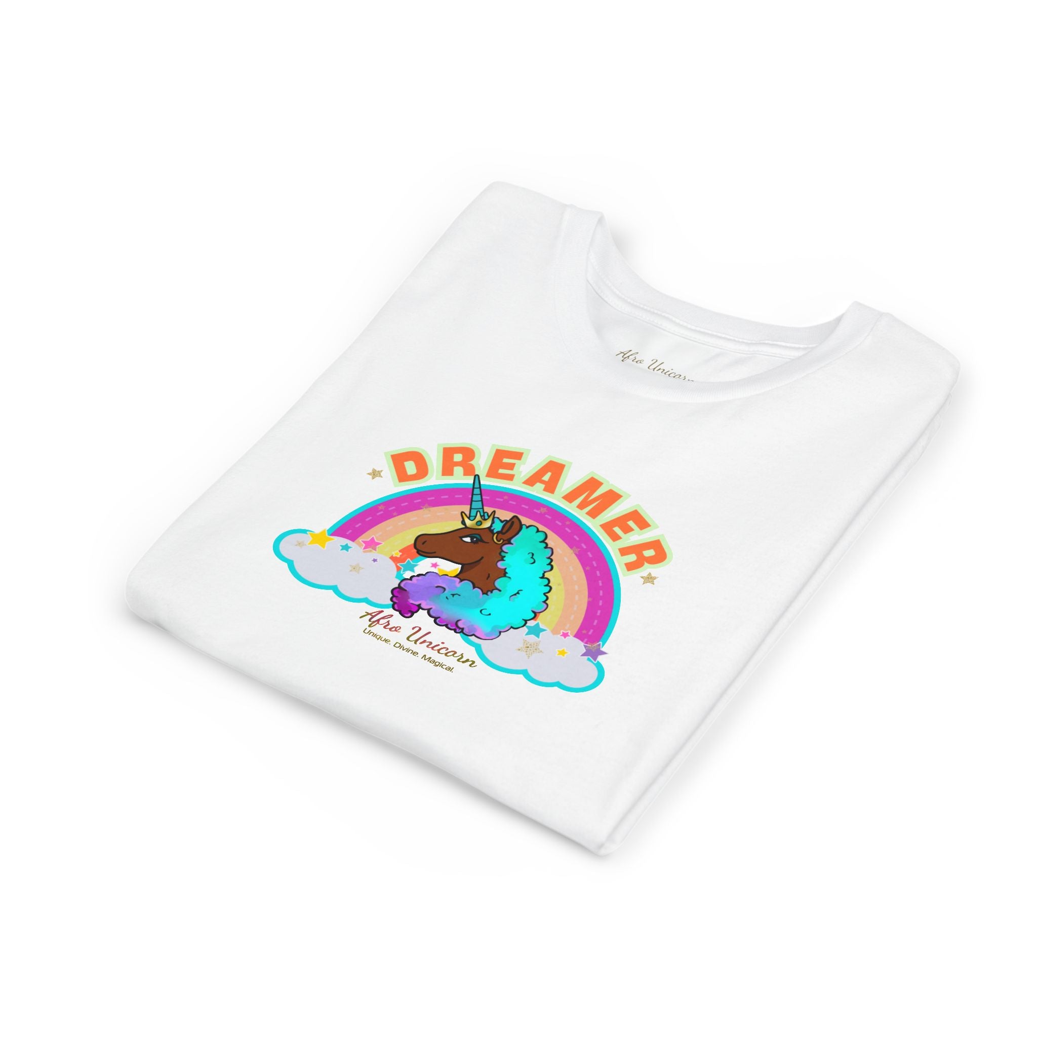 Youth Tee - Afro Unicorn Dreamer