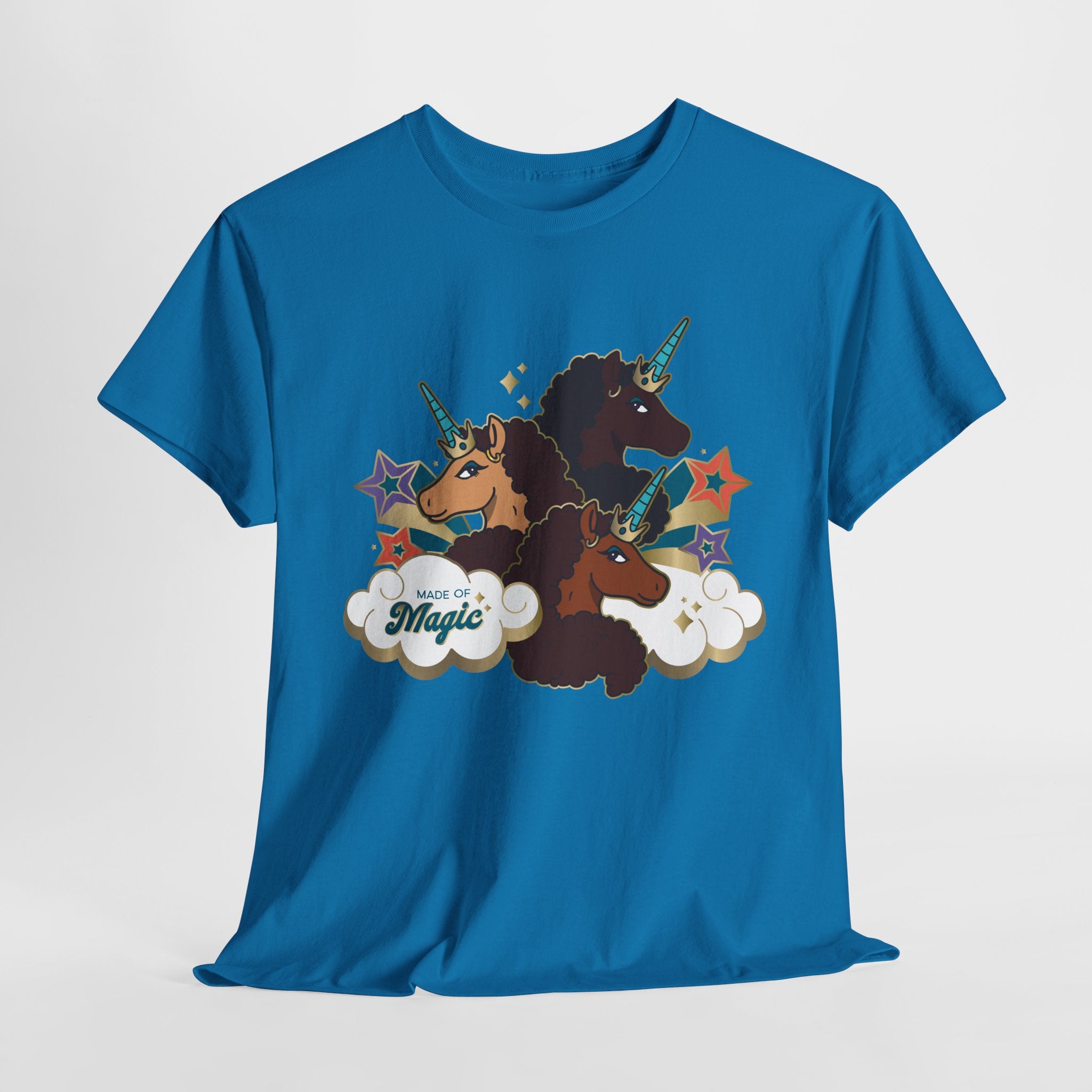 Unisex Tee: Afro Unicorn Made of Magic T-Shirt - Unique, Divine, and Magical