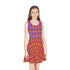Girls' Sundress - Afro Unicorn Summer Dress in Vibrant Orange and Purple