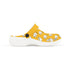 Kid's Foam Clogs - Mismatched Afro Unicorn Yellow Design
