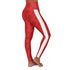 Afro Unicorn Crimson & Cream Delta Stripe High-Waisted Leggings