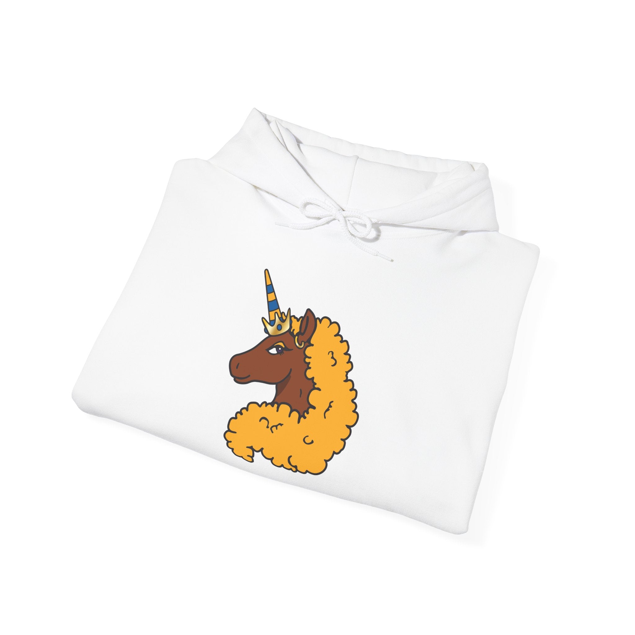 Afro Unicorn Blue & Gold Hoodie