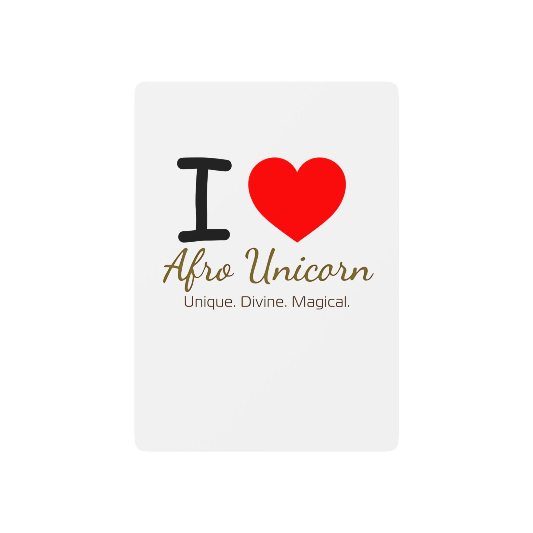 Afro Unicorn Poker Playing Cards