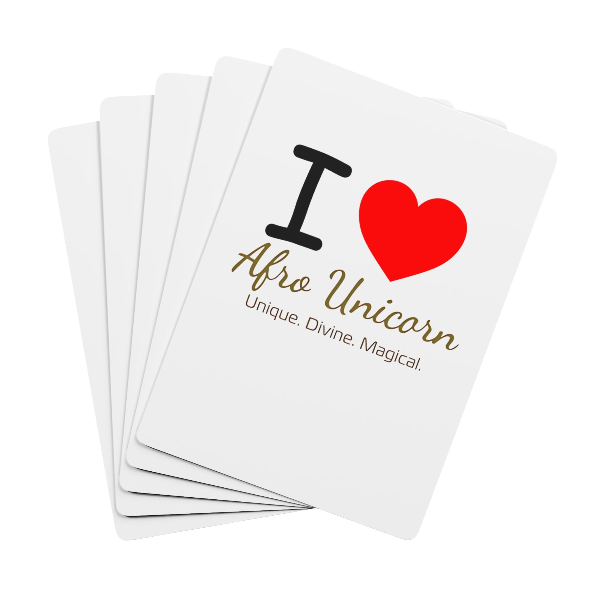 Afro Unicorn Poker Playing Cards