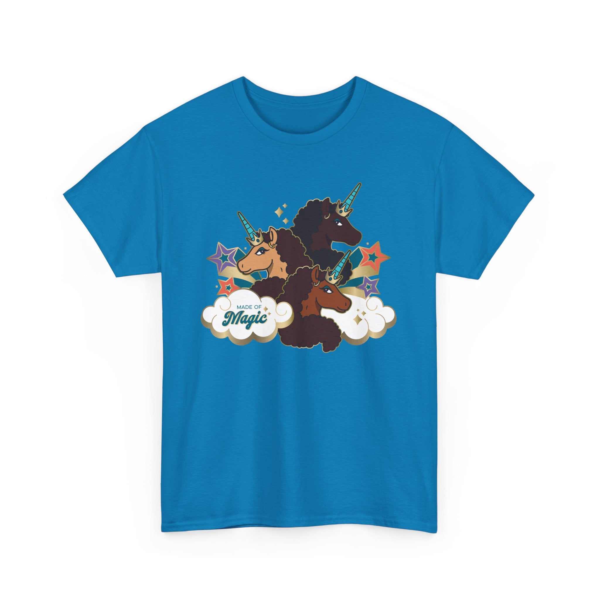 Unisex Tee: Afro Unicorn Made of Magic T-Shirt - Unique, Divine, and Magical