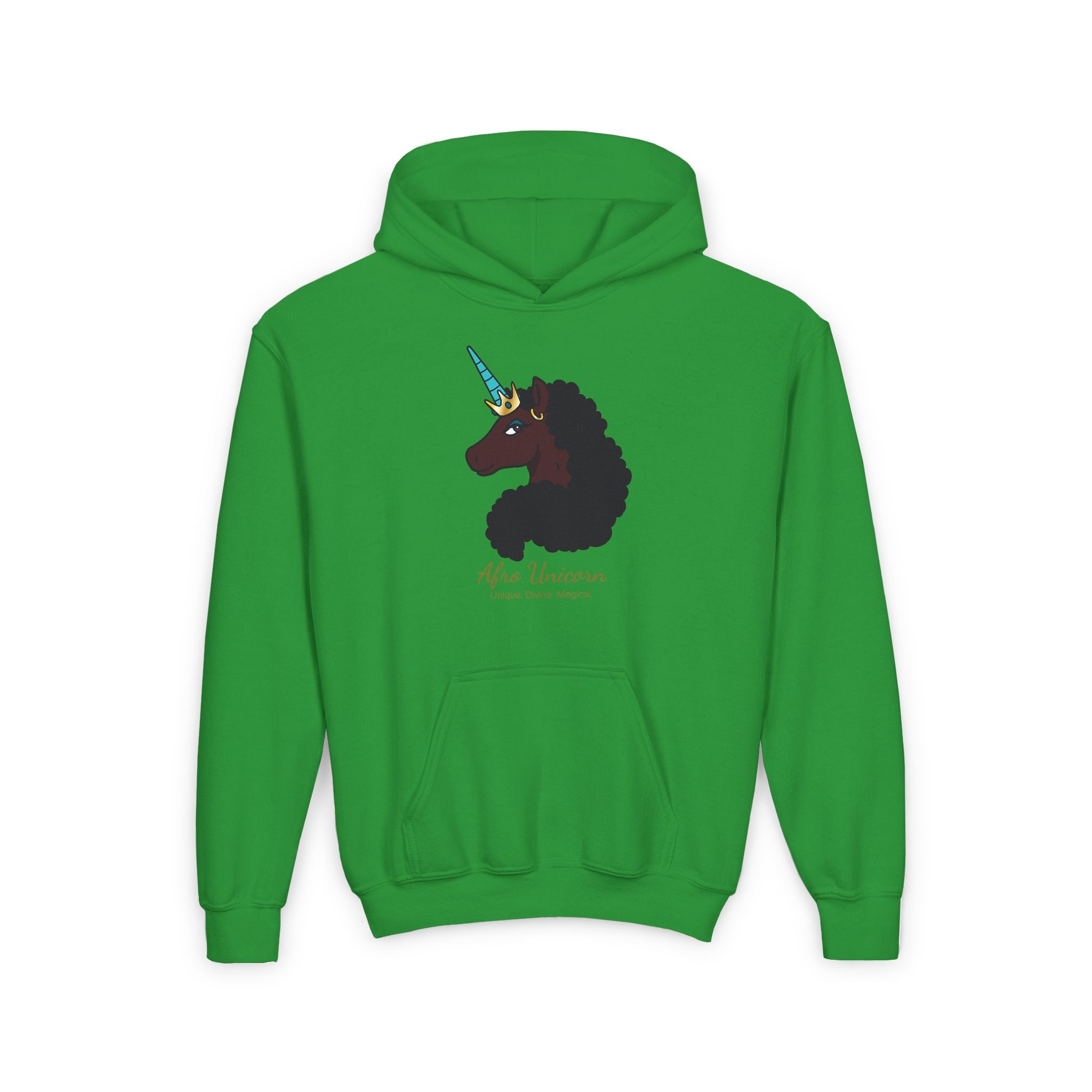 Youth Afro Unicorn Hoodie - Magical