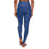 Afro Unicorn Royal Blue & White Zeta Stripe High-Waisted Leggings