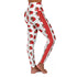 Afro Unicorn Crimson & Cream Delta Stripe High-Waisted Leggings