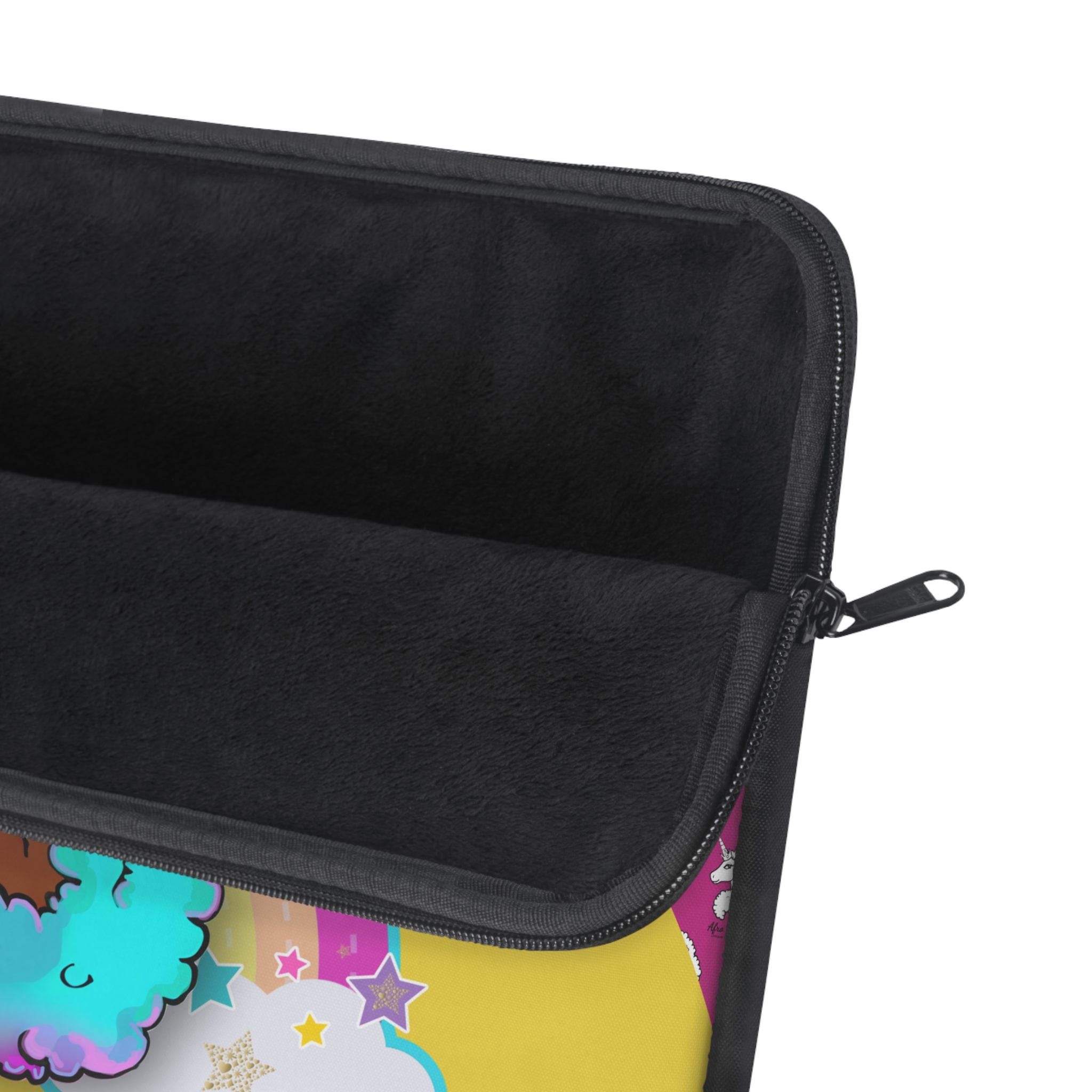 Afro Unicorn Dreamer Laptop Sleeve - Yellow