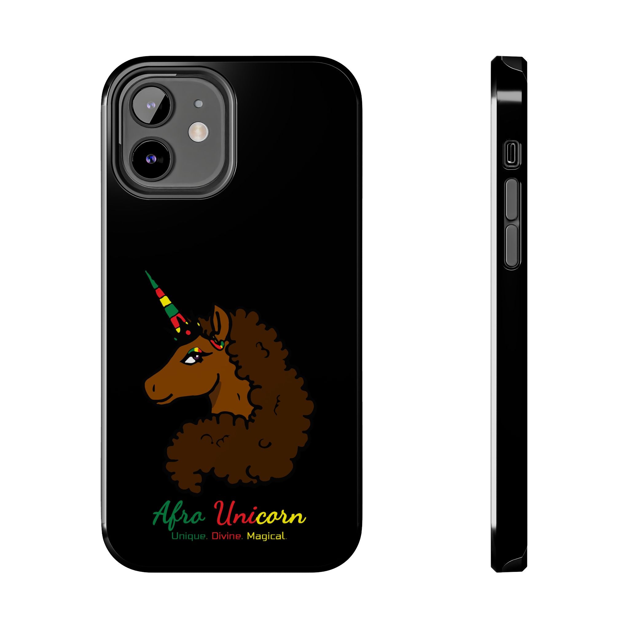 iPhone Case - Afro Unicorn Celebrate Black 365 Design