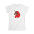 Afro Unicorn Crimson & Cream Women's Tee — Celebrate D9 Love