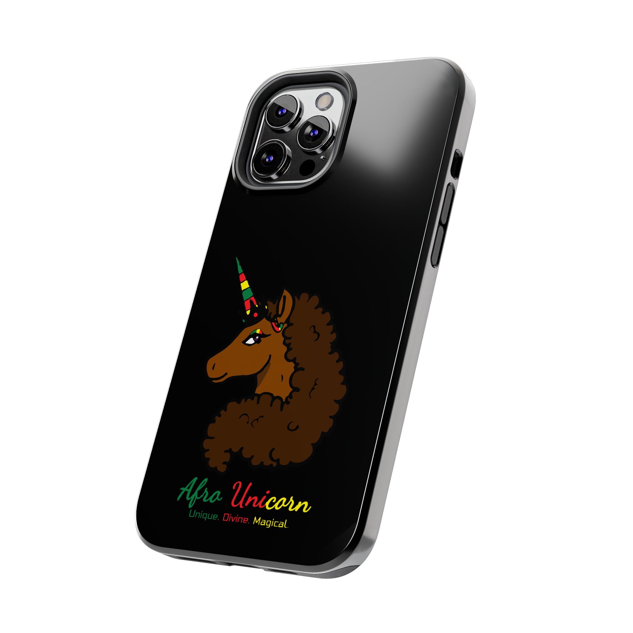 iPhone Case - Afro Unicorn Celebrate Black 365 Design