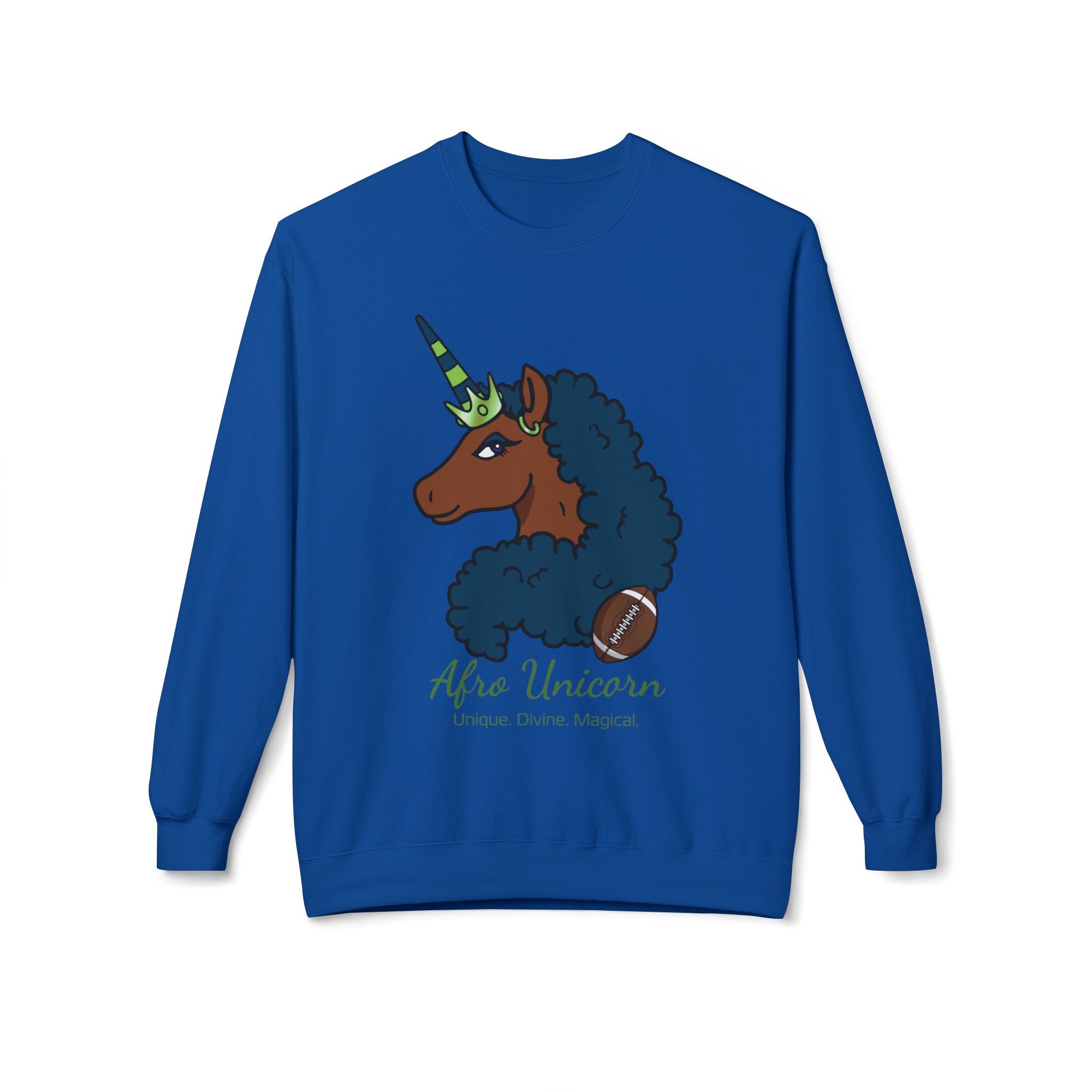Seahawks Super Bowl Afro Unicorn Sweatshirt