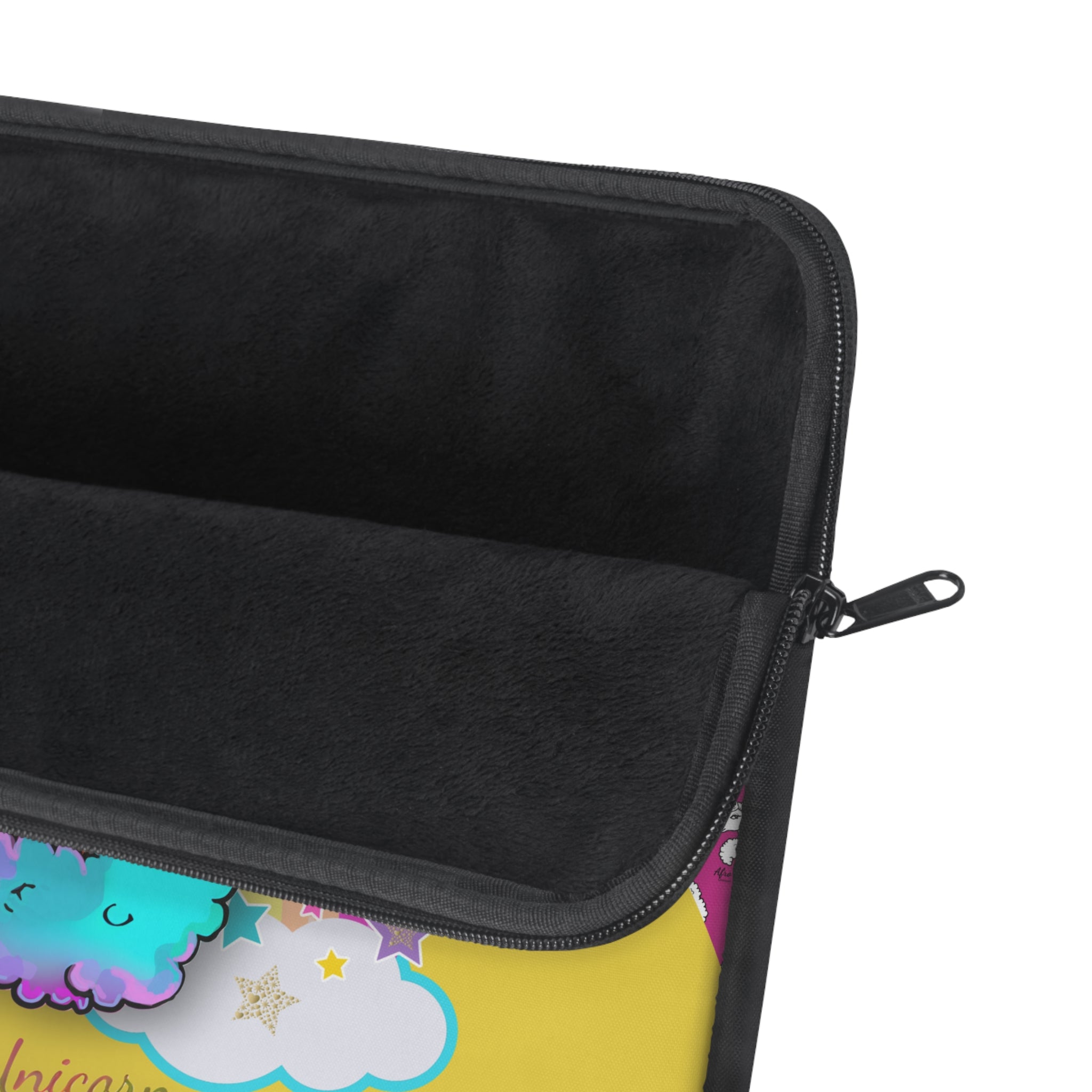 Afro Unicorn Dreamer Laptop Sleeve - Yellow