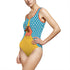 Women's Swimsuit - Afro Unicorn Summer Peach Design