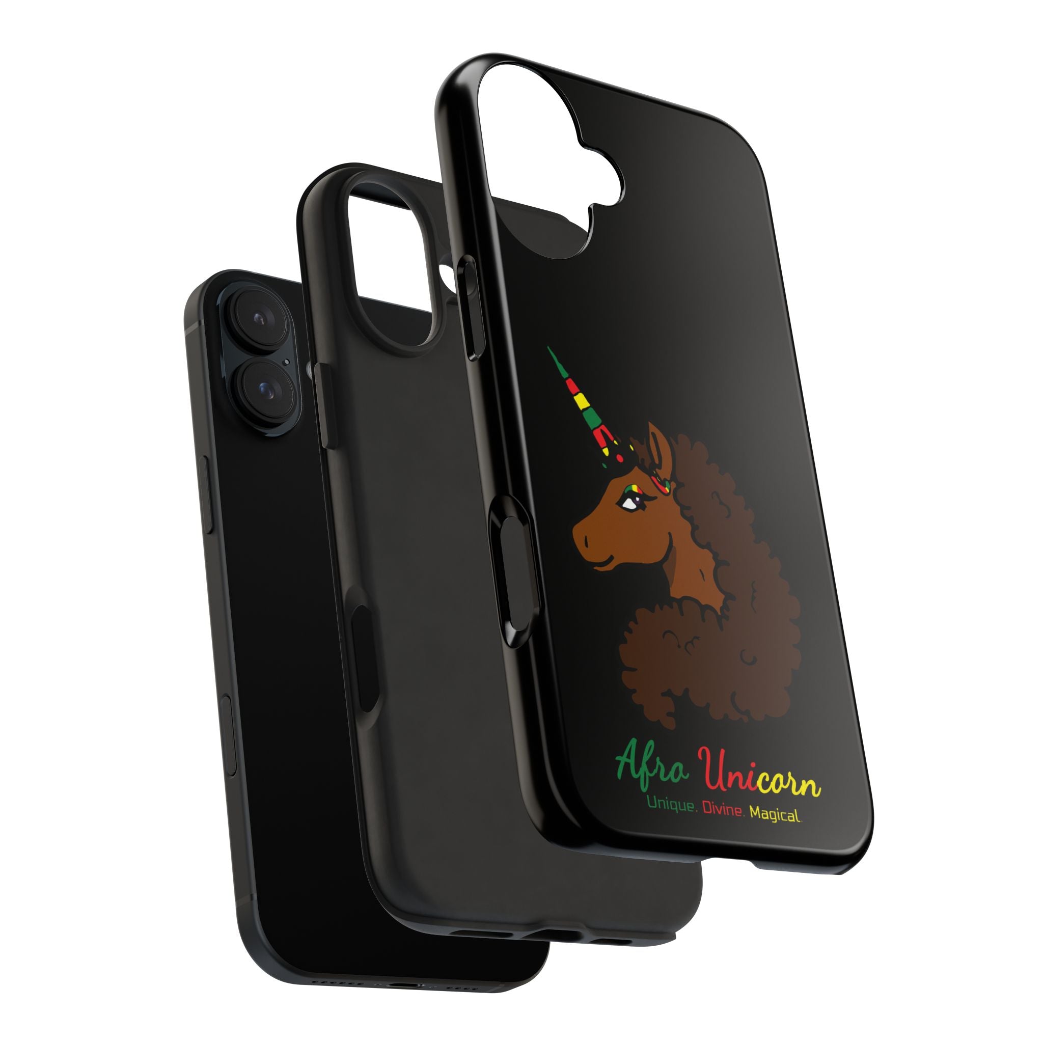 iPhone Case - Afro Unicorn Celebrate Black 365 Design