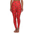 Afro Unicorn Crimson & Cream Delta Stripe High-Waisted Leggings