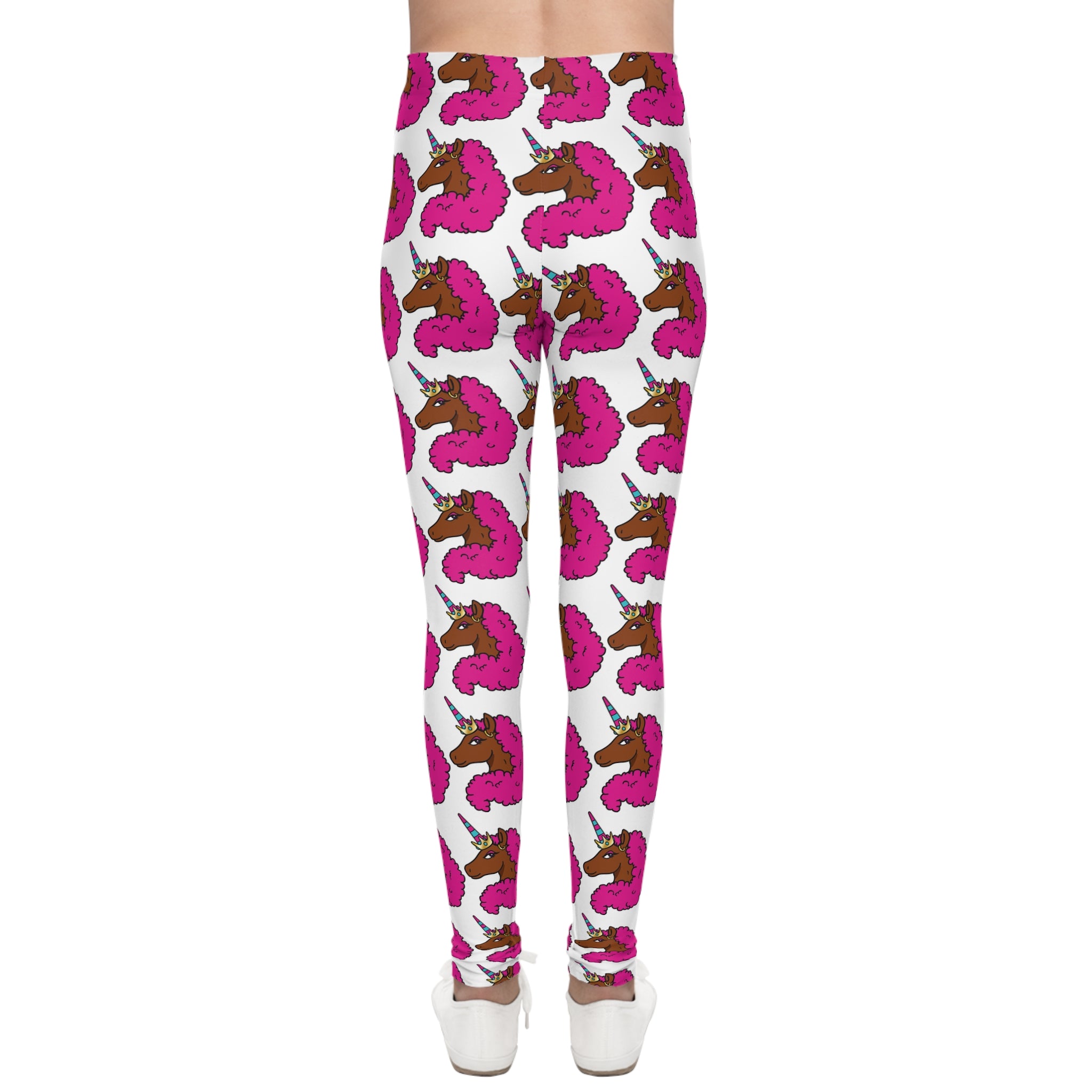 Youth Leggings - Afro Unicorn Leggings for Girls