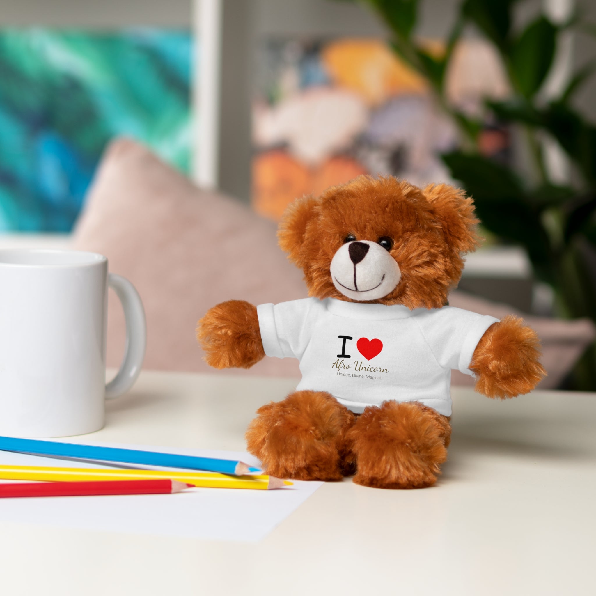 I Love Afro Unicorn Mini Plush