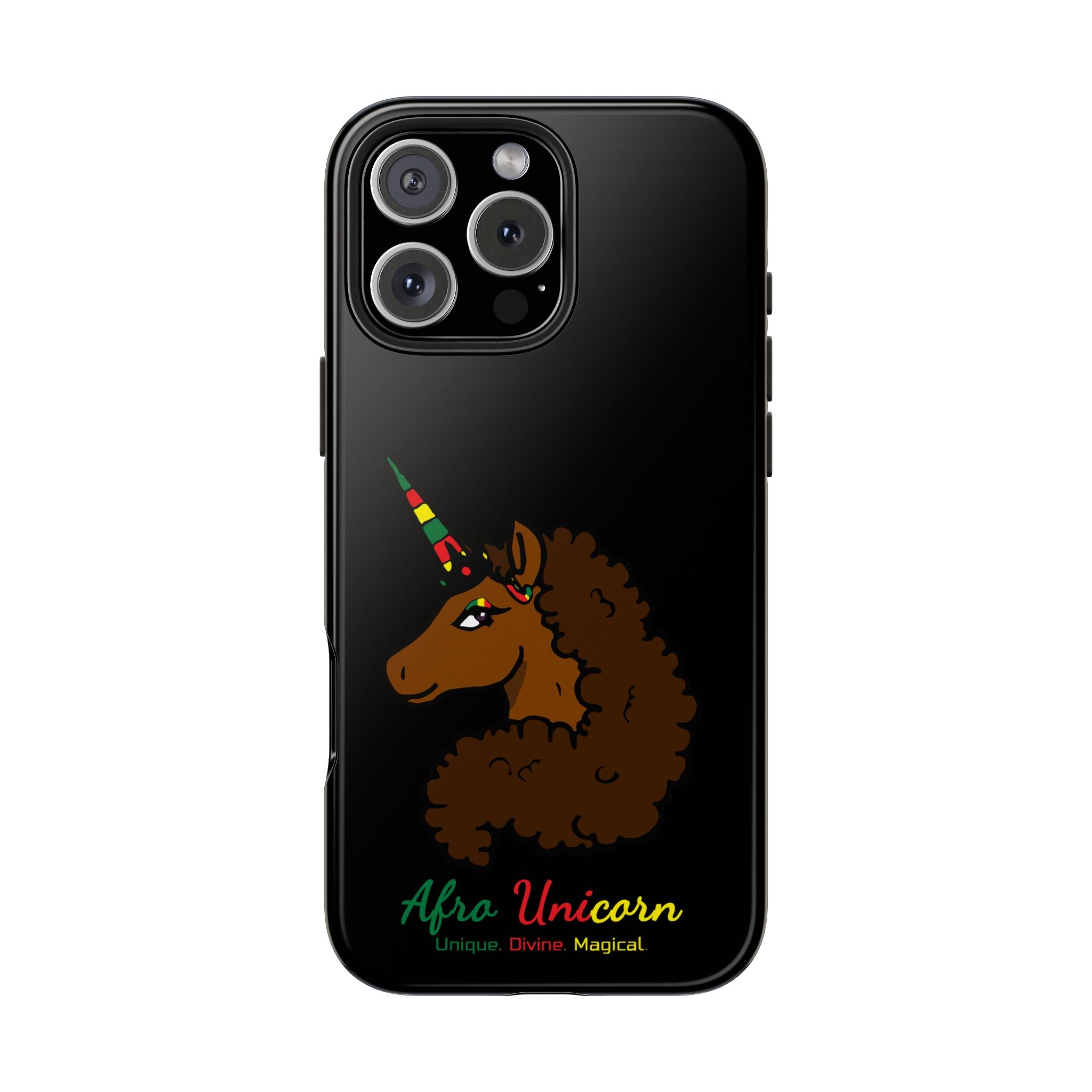 iPhone Case - Afro Unicorn Celebrate Black 365 Design