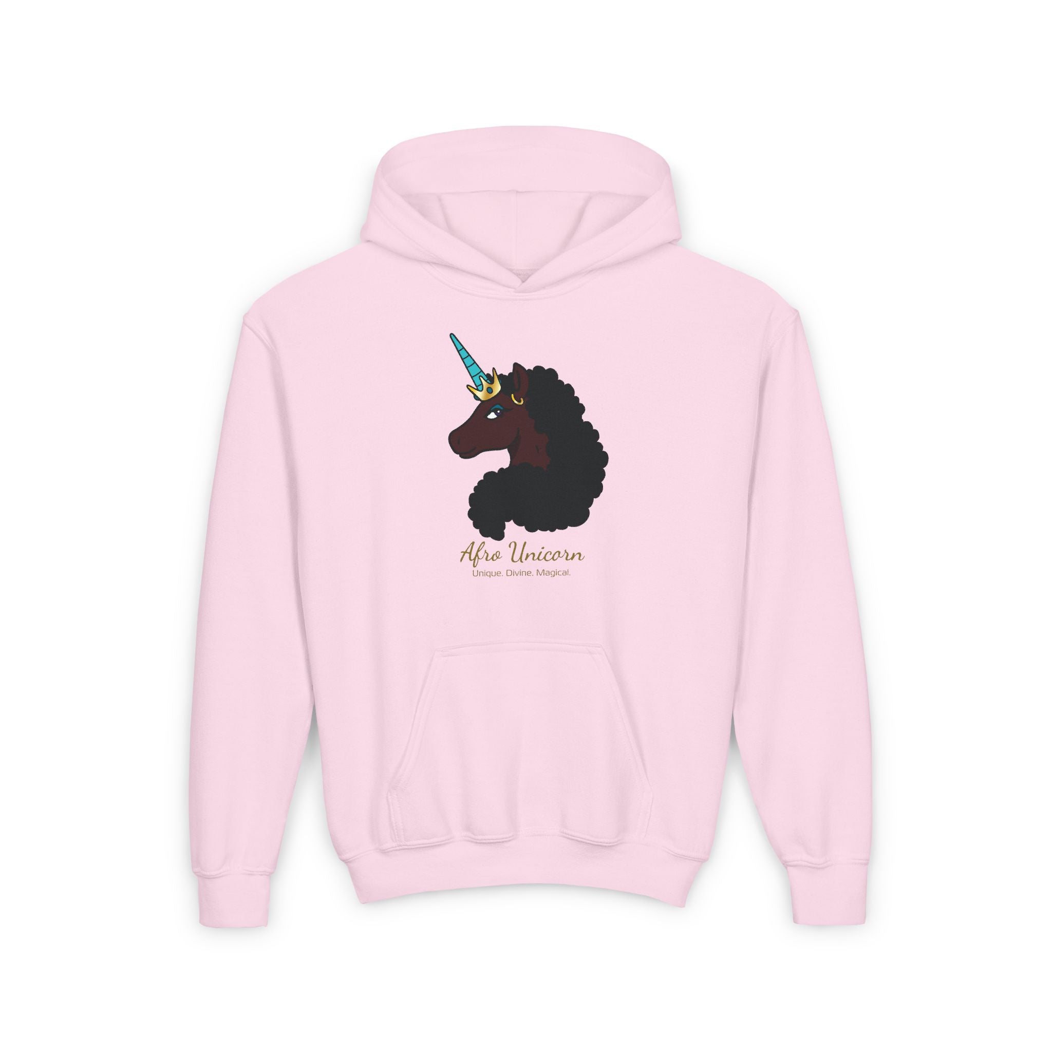 Youth Afro Unicorn Hoodie - Magical